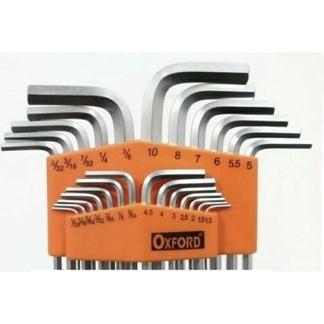 SET CHIAVI ESAGONALI ELLE L BALL POINT MILLIMETRI POLLICI 25 PZ 1,3 10 MM 204 OX