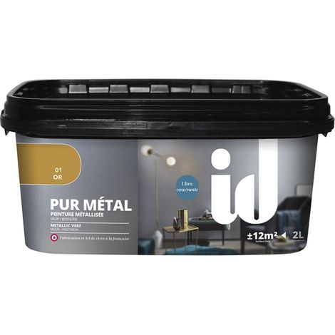 pittura decorativa lavabile metallica "pur metal" oro 2000 ml