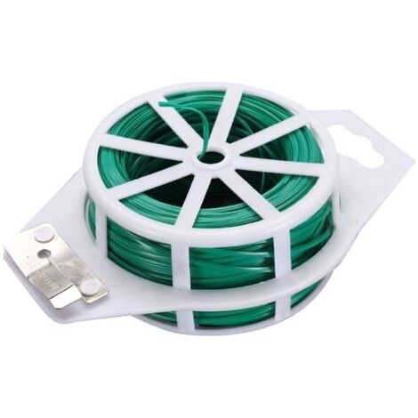 100 m di fascette per piante da giardino, fascette in plastica per piante, filo per innesti per orticoltura, fascette metalliche multiuso (verdi) (1/5)