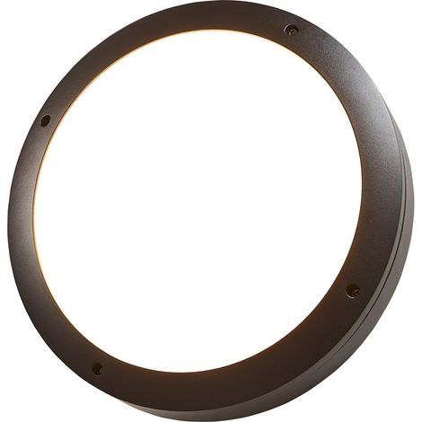 Litecraft Torio Wall Light Outdoor IP65 Rated Round Bulkhead Fitting - Black (1/5)