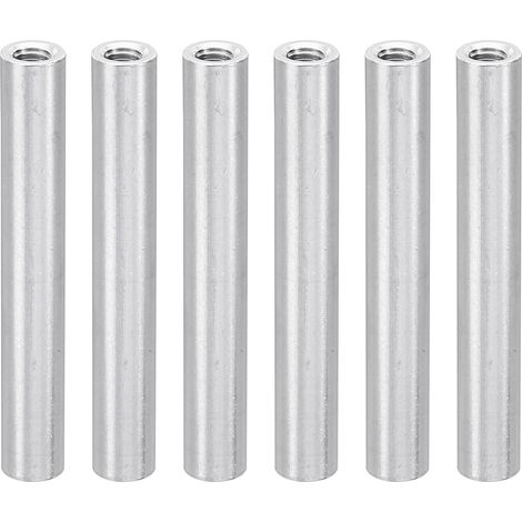 6Pcs Entretoise Filetée M3 en Aluminium 3x5x35mm Argent (1/5)