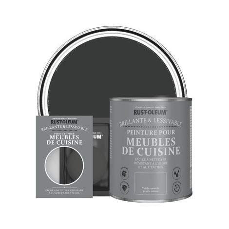 Peinture pour Meubles de Cuisine, Finition Brillante - Charbon Naturel (1/3)