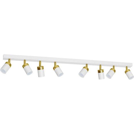 Rampe plafond 8 spots GU10 35W Joker blanc or Milagro