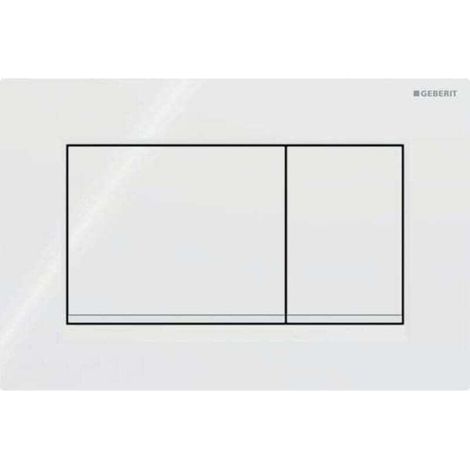 Placa de descarga cuadrada Sigma20 (anteriormente Sigma30) para doble descarga: blanca, blanco mate (115.883.11.1)