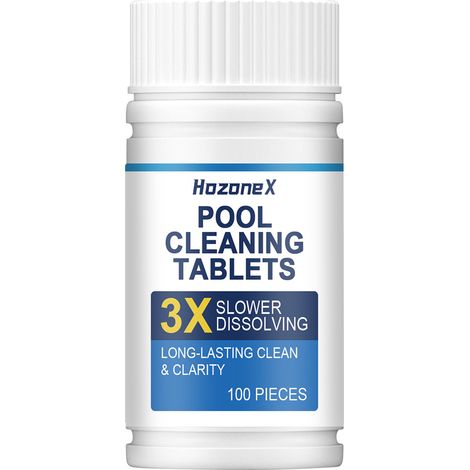 HozoneX Pool Cleaning Tablets: Practical for daily cleaning of thermal pools and swimming pools, inhibit algae growth, remove limescale deposits, deodorize and dissolve quickly. (1/5)
