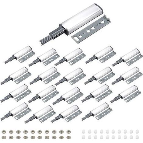 20x Loquets Magnétiques Push-to-Open pour Meubles, Amortisseurs de Porte et Tiroir, Mécanisme Pression pour Armoires de Cuisine et Placards (1/5)