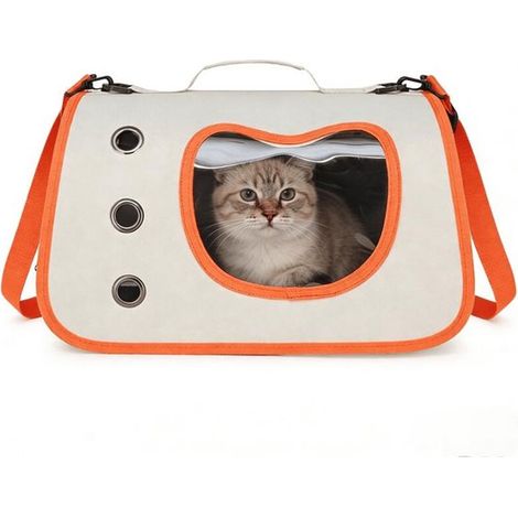 Reisetasche für Haustiere Haustierrucksack Katzentasche mit seitlichem Verschluss Geräumig und gut belüftet für Kleintiere Mit leichtem Zugriff V (1/5)