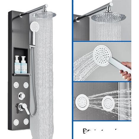 Panneau de Douche, Contrôle à Simple Poignée, Jets de Massage (1/2)