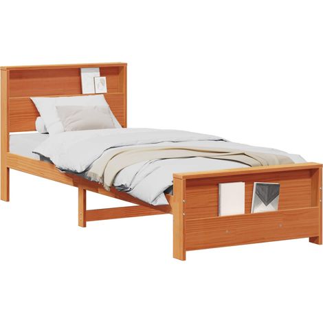 Maison Exclusive - Estructura de cama con cabecera Marrón cera 10