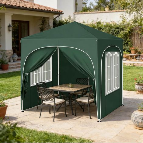 tonnelle jardin pliable réglable 2 x 2 m vert HAVRYA (1/5)