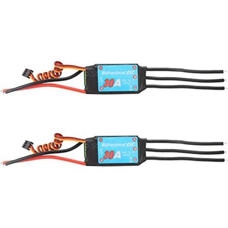 2X ESC Bidirectionnel ESC 30A Brushless pour HéLice sous-Marine Pneumatique de Navire TéLéCommandé (30A) (1/5)