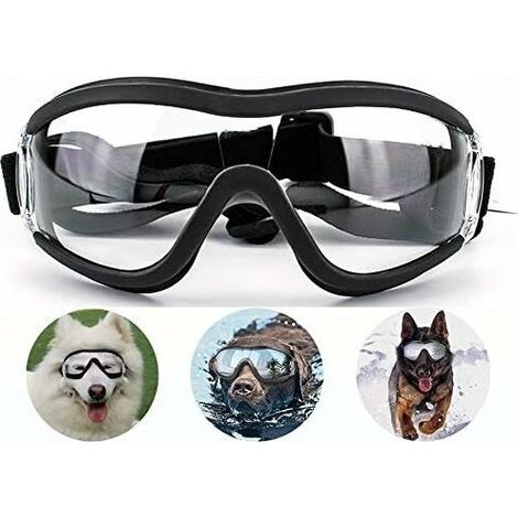 Filiyano-Lunettes de protection pour chiens réglables, protection UV, coupe-vent et imperméables, pour chiens de taille moyenne et grande. (1/5)