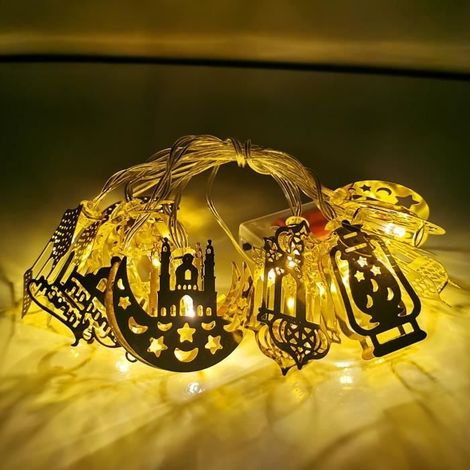 1.6m Décorations Ramadan Moon Star Led Guirlandes Lumineuses EID Mubarak Décor Pour La Maison Islam Fournitures De Fête Musulmane (1/4)