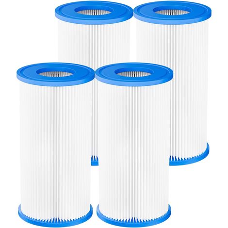 Filtro de piscina tipo A o C compatible con 29000E/59900E (paquete de 4)  Filtro de piscina reutilizable de repuesto tipo A/C para bomba de filtro de 1000/1500/530 GPH (1/5)