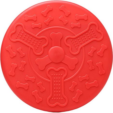 Frisbee Jouets pour chiens, Frisbee pour chiens, Pour les activités de plein air de grands chiens, Dressage de chiens(rouge) (1/5)
