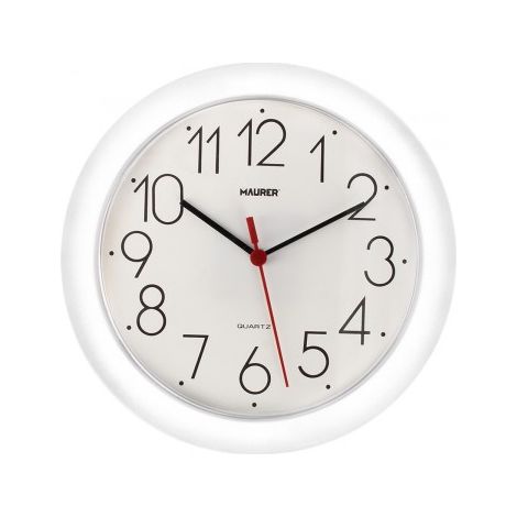 Wanduhr Ø 25 cm. Weiss (1/4)