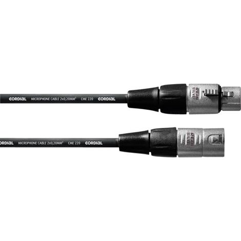 XLR Cavo di collegamento Cordial CFM1FM [1x Presa XLR - 1x Spina XLR] 1.00 m Nero (1/2)