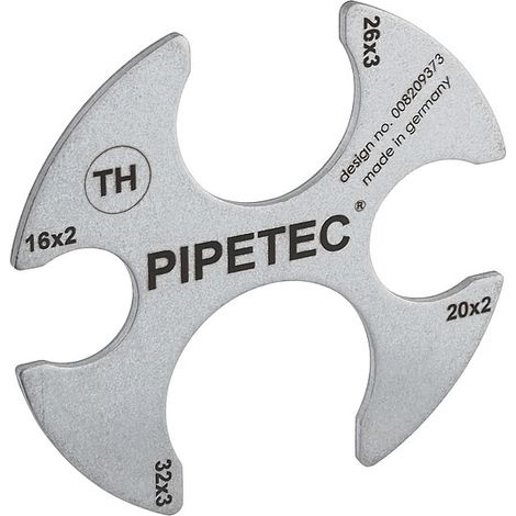 Prüflehre für Pressfittings mit TH-Profil 16, 20, 26 und 32 mm (1/2)