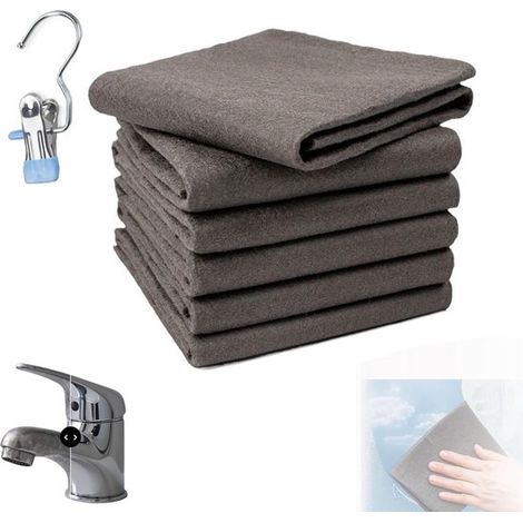 Mikrofasertücher Ultra-absorbierendes Nanofaser-Antikalktuch Magic Clean Cloth effiziente Reinigung von Spiegeln Autoscheiben Küche und Bad 5 30 30 (1/2)