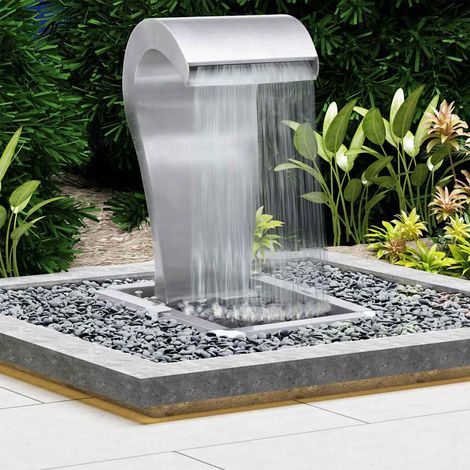 Cascade de jardin Argenté 34x49x82 cm Acier inoxydable (1/5)