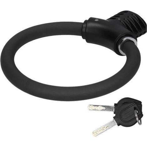 Cadenas de vélo Mini Anneau de Verrouillage de Vélo Câble Antivol de Vélo Réfléchissant Accessoire de Vélo en Alliage de (1/4)