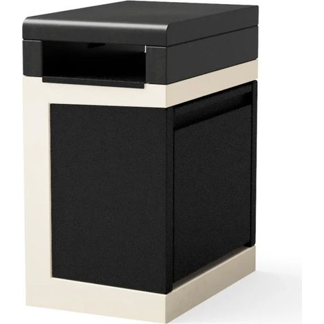 Poubelle encastrable Kitaway 63 x 42 x 81 cm pour barbecue de jardin Base blanche/noire (1/5)