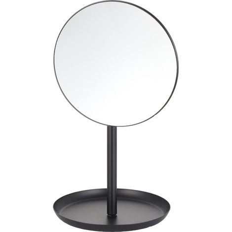 Miroir sur Pied pour cosmétiques avec Tablette, Noir, env. 16 x 27,5 x 15 cm (1/2)