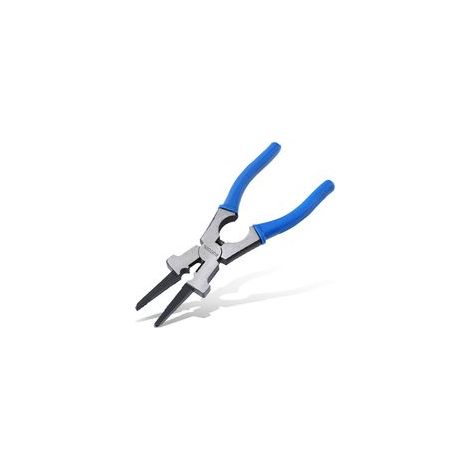 Morsetto per saldatura MIG da 8" con ganasce in acciaio al carbonio, isolato e con apertura piatta, con maniglia e ganasce piatte, per torcia di saldatura MIG - Multi-tool - Crezuo