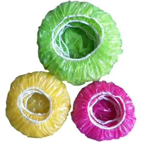 60 pezzi di coperture elastiche riutilizzabili per alimenti, sacchetti per conservare le verdure fresche o per la casa, cuffia da doccia, hotel (1/4)
