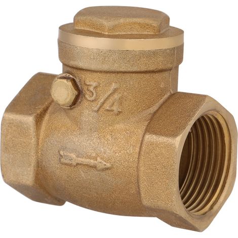 Clapet anti-retour à battant en laiton, filetage femelle DN20, 232 PSI, empêchant le refoulement d'eau. (1/5)