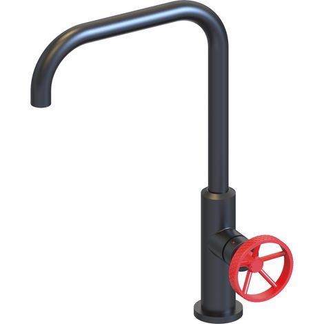 Küchenarmatur K2O Delta 24x7x35cm Einhebelmischer mit schwenkbarem Auslauf und integriertem Luftsprudler, Industrial Style