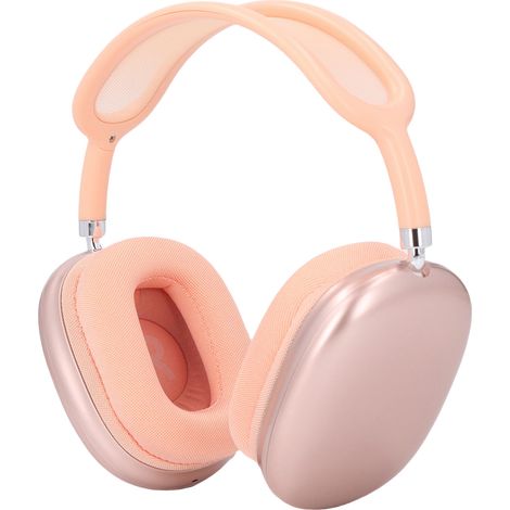 Casque Bluetooth 5.4 avec micro intégré, sans fil et filaire, pliable, haut-parleur dynamique de 40 mm, 12 h d'autonomie, réduction de bruit, orange. (1/5)