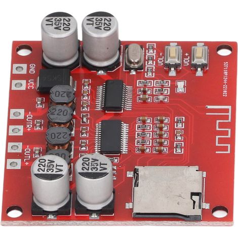 Amplificateur Stéréo Bluetooth 2.0, Module Ampli Haut-Parleur Sans Fil 12V-24V Voiture (1/5)
