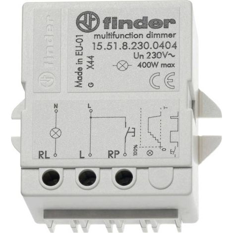 Finder 15.51.8.230.0404 Variateur encastré gris transparent