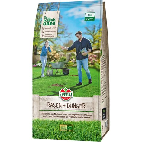 Sperli Rasensamen & Rasendünger für ca. 25 m² - 1 kg