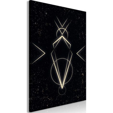 Bild – Symmetrie der Figuren (1-teilig) – grafisches Motiv in Schwarz (1/3)