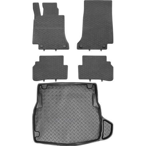 Juego de alfombrillas de goma para coche y alfombrilla para maletero para Mercedes Clase C W205 Sedán (a partir de 2014).