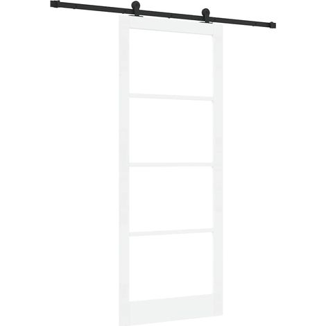 Maison Exclusive - Schiebetür ORKDAL Weiß und Schwarz 93 x 232 cm