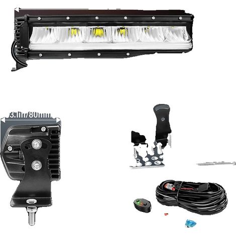 Barra de luces LED, luces diurnas LED ámbar, compatible con vehículos todoterreno, 13 pulgadas (1/2)