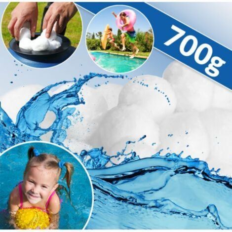Boules de filtration pour filtre à sable 700g Filtration piscine lavable Balle filtrante recyclable 5 cm Nettoyage bassin