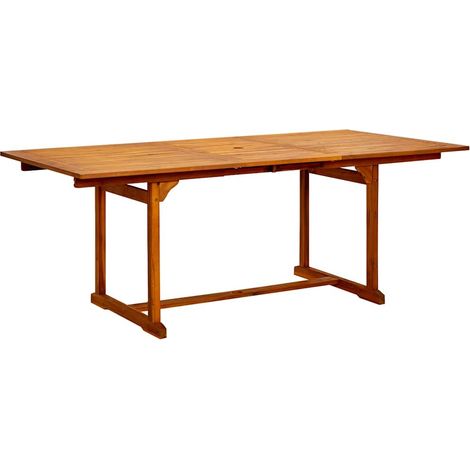 Maison Exclusive - Garten-Esstisch (150-200)x100x75 cm Massivholz (1/5)