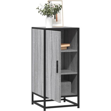 Sideboard Grau Sonoma 35,5x35x76 cm Holzwerkstoff und Metall
