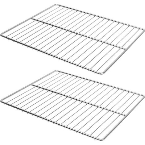 Ecleanfy - 2 grilles barbecue 26x40cm acier inoxydable. Filet remplacement multifonction, cuisson uniforme et durable. (1/3)