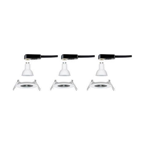 Paulmann 3er-Set LED Einbauleuchten-Set Nova rund starr IP44 3-stepdim Weiß 93478 (1/2)