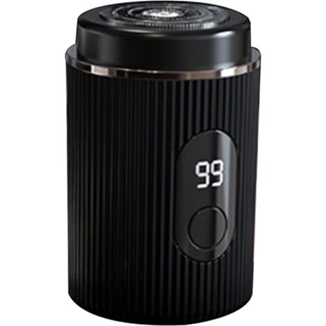 Rasoir Électrique Portable avec Chargement USB et Affichage Numérique Intelligent pour Homme, Rasoir de Voyage Facile pour le, Cadeau pour Homme, Noir (1/5)
