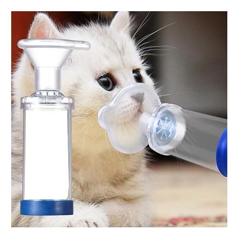 Spray Chamber, Cat Dog Inhaler Seal for Pets with Mask, Help Pets Breathe, Manual Inhaler Separator for Cat (1/5)
