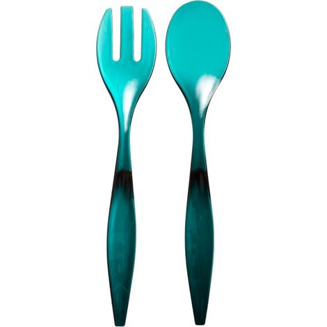 Lot de 2 couverts a salade 6 x 29 cm Grand Chef petrole (1/2)