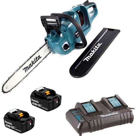 Makita DUC355CT2 Twin 18v / 36v LXT Cordless 35cm 14"" Chainsaw 2x 5.0ah (1/5)