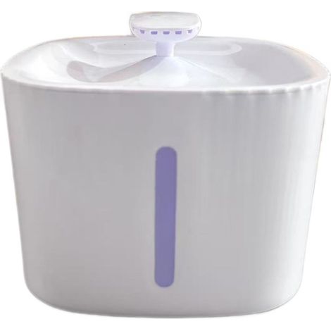 Abreuvoir automatique pour animaux de compagnie 3 L, silencieux, 3 modes de débit, purification de l'eau, arrêt automatique, blanc, gris, polypropylène (1/4)