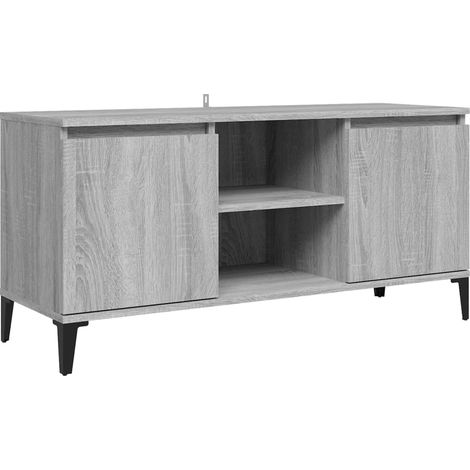 Maison Exclusive - TV-Schrank mit Metallbeinen Grau Sonoma 103,5x